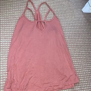 Coral strappy tank top